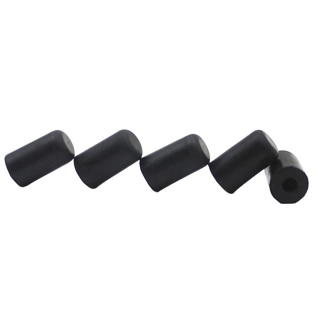 5Pcs Portable Black Cello Rubber Endpin Tip Protector Musical Instruments Accessory