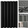Mildew-proof Plain Waffle Shower Curtain Solid Color Bathroom Partition Curtain  Hotel