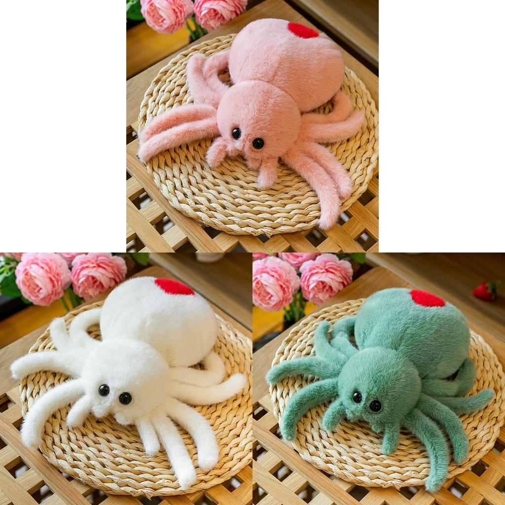 Realistic Spider Plush Doll With Pp Cotton Filling For Creative Gift And Decor