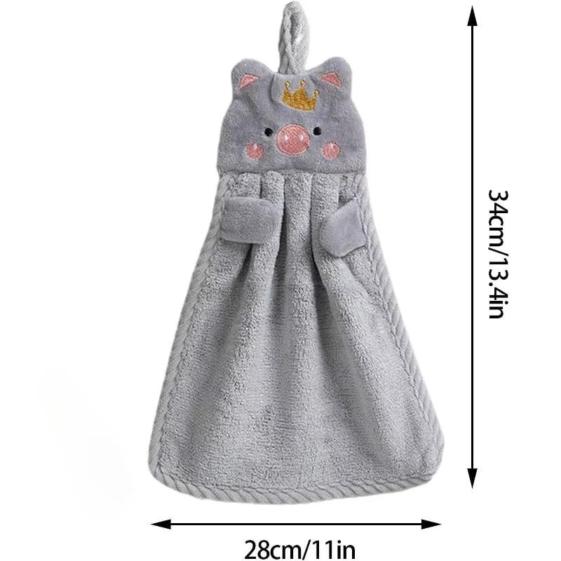 Cute Hand Towels for Kids Little Pig Microfiber Towel Household Absorbent Kitchen Towel Lazy Rag Towel Adult Hand Towel Bathroom