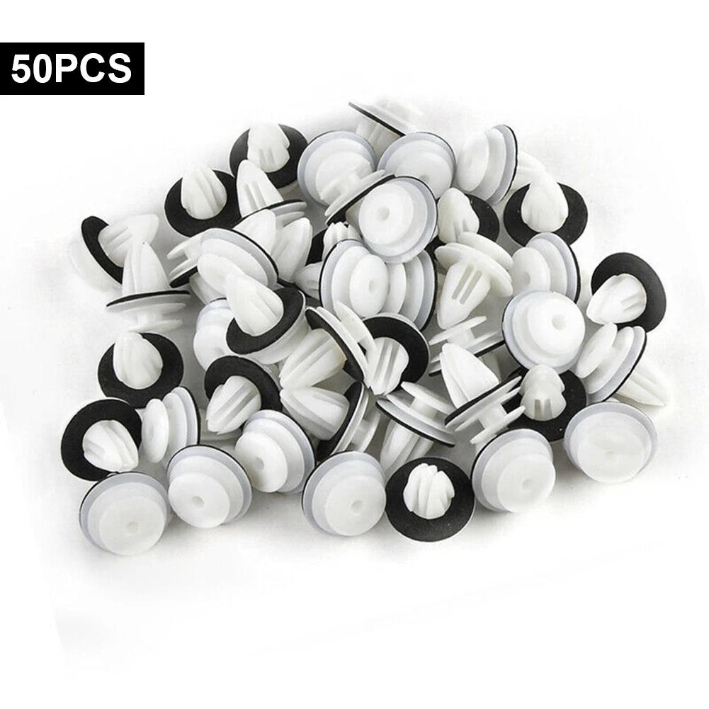 50PCS Door Panel Clip with Seal Ring Fastener Rivet Bumper Retainer suit for BMW E34 E36 E38 E39 E46 M3 M5 Z3 X5 Car Accessories