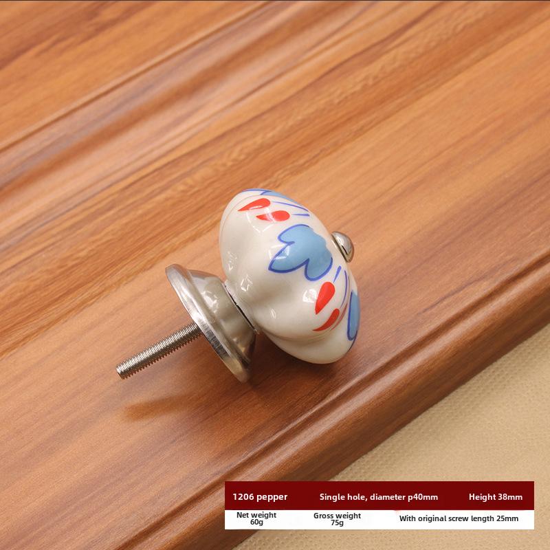 Американская современная керамическая ручка-тыква - круглая, с одним отверстием для шкафов и гардеробов