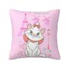 Пользовательский Современный Чехол на Подушку Дивана с Кошкой Мари Розовый Мягкий Наволочка