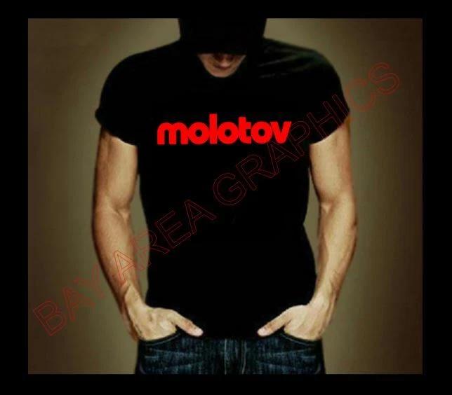molotov ROCK BAND T-SHIRT BLACK 100% COTTON RED SOLID DESIGN @ FRONT