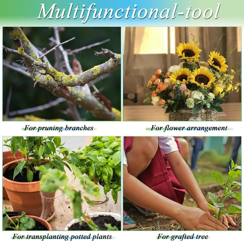 Складной прививочный нож Инструменты для прививки Нож для обрезки прививок Профессиональный садовый резак для прививки фруктовых деревьев Нож с деревянной ручкой