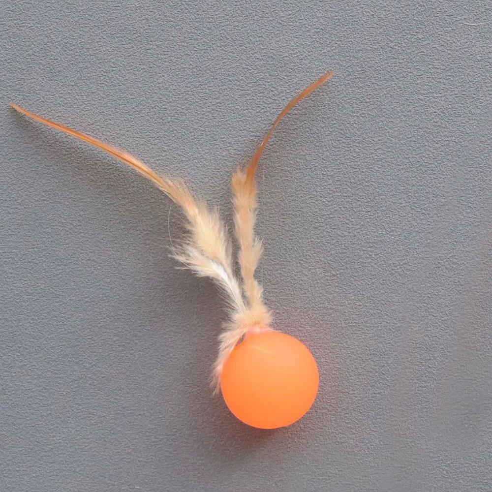 Funny Cat Elastic Ball Toy Interactive Balls Pet Supplies Feather Football Toys Dog Playthings Kitten