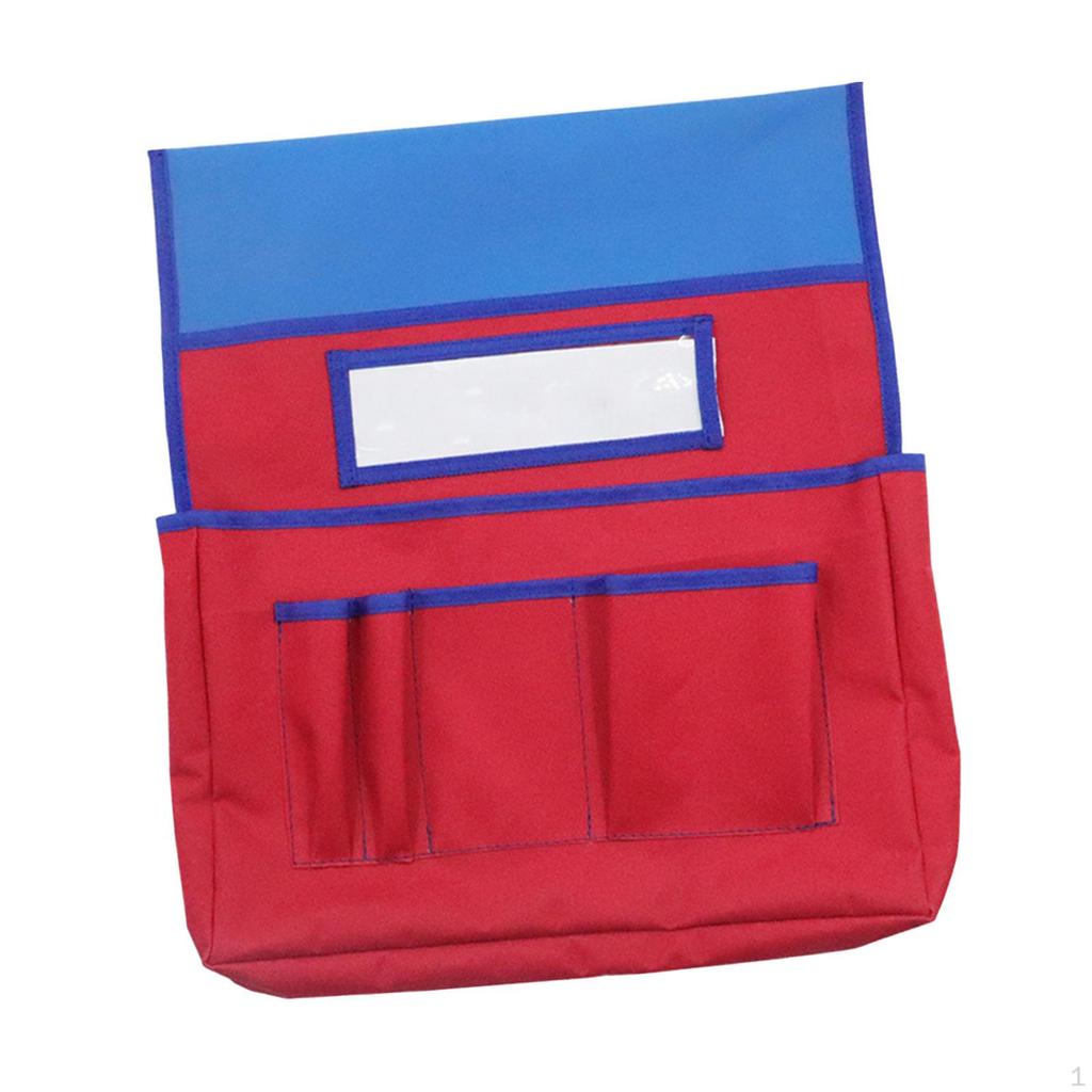 Карман для спинки стула, органайзер для стула Buddy с прорезью для именной бирки, для студентов и дома