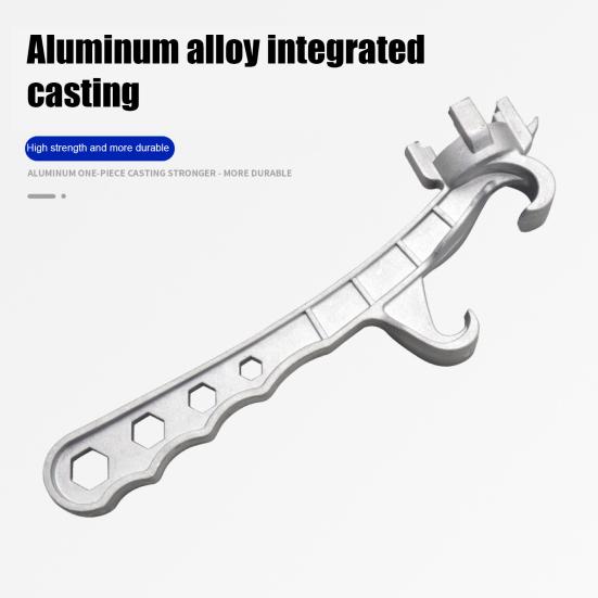 Bucket Opener, 3-in-1 Multi-Function Lid Wrench for 5 to 55 Gallon Buckets, Ergonomic Non-Slip Grip Aluminum Alloy Tool