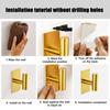 Self-Adhesive Storage Hook Towel Hanger Strong Load-bearing Anti-Rust Simple Installation Bathroom Robe Towel Hook