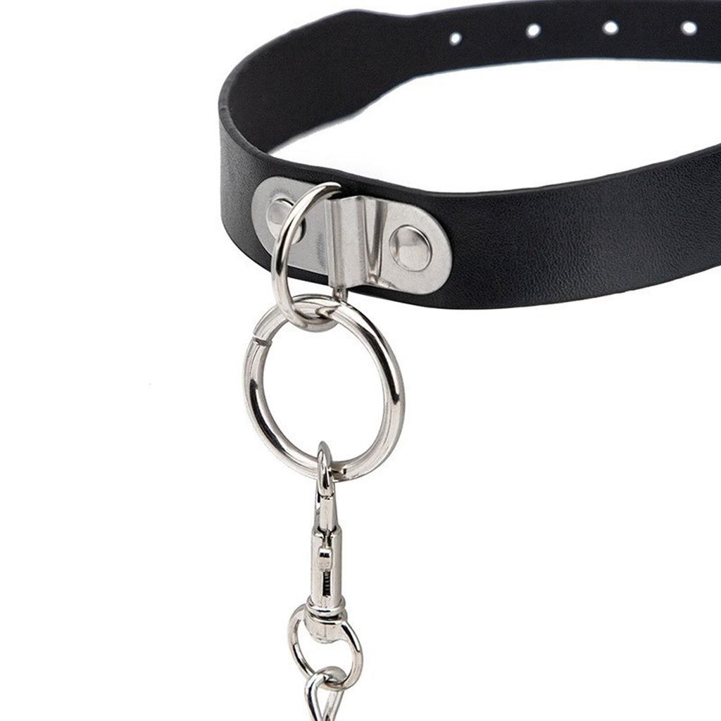 Ошейник-эмои, человеческий SM-чокер, чокер Landmine, аксессуар для косплея, стильный, милый, с цепочкой-колокольчиком, подвесное кольцо, PU-чокер, регулируемый для начинающих, товары SM, SM Play