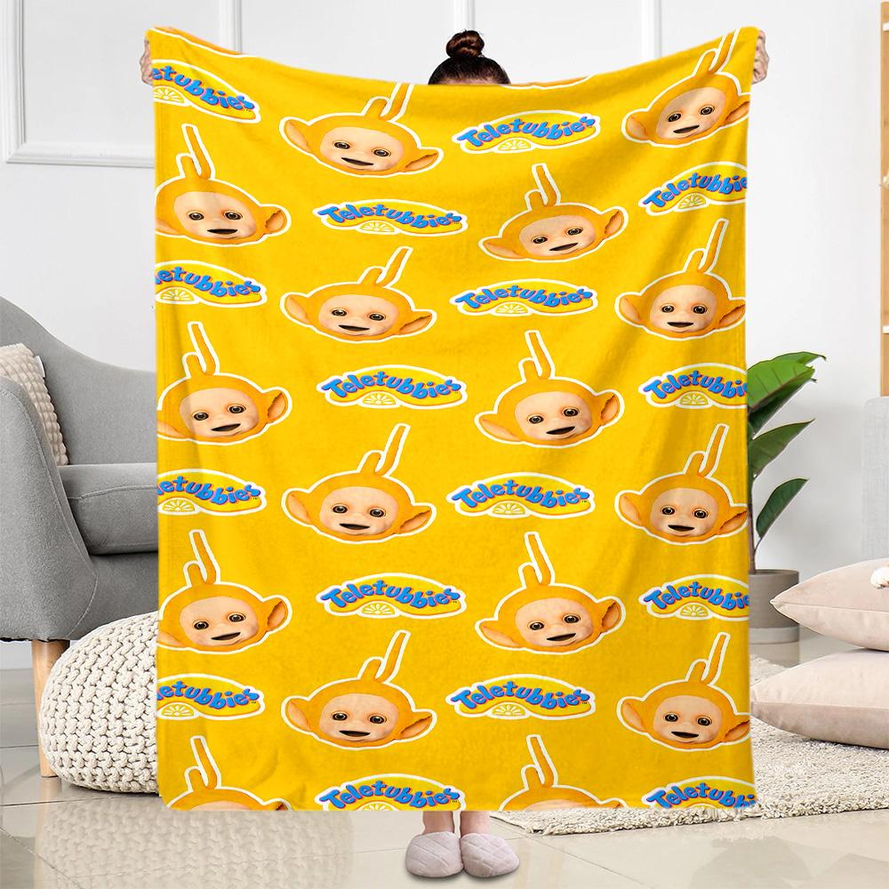 Teletubbies Hearts Blanket Soft & Cozy Perfect for Picnics Bedding Seaside for All Occasions Playful Design Perfect Gift for Relatives and Friends