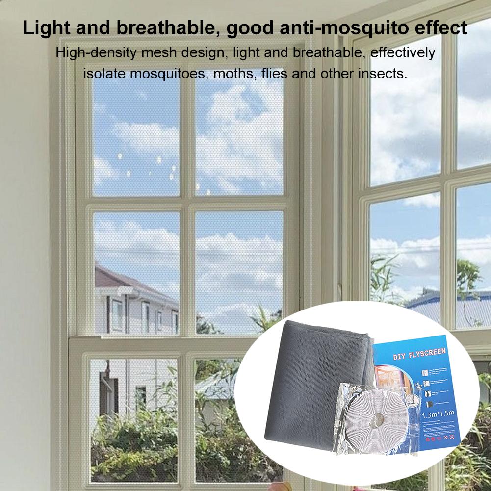 6Pcs Screen Door Replacement Fine Mesh DIY Window Screen Well-Ventilated Window Mesh Replacement for Block Flying Insects