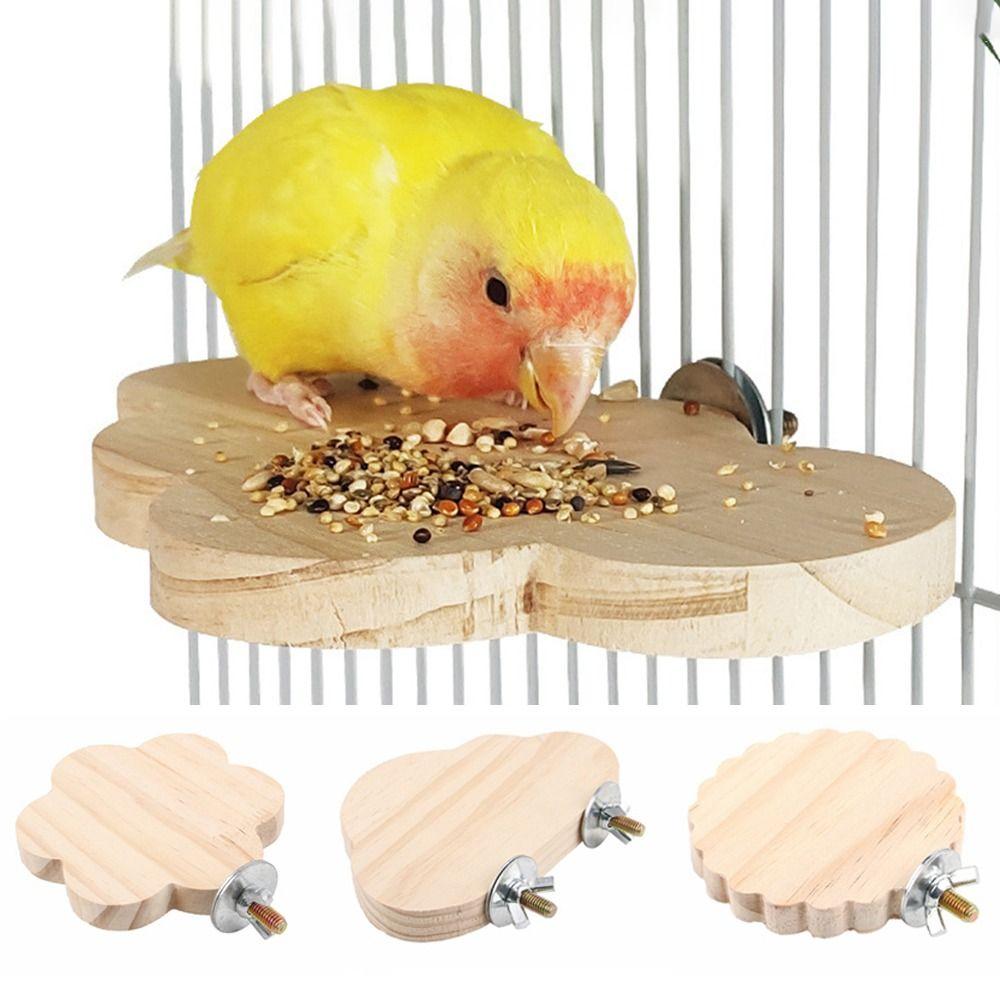 Деревянная подставка для попугая, доска, съемная платформа для прыжков птиц, устойчивая жердочка для отдыха хомяка, волнистый попугайчик