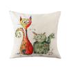 Новое поступление Наволочка Мультяшное животное Лен Принт Подушка Наволочка Диван Гостиная Спальня Декоративная наволочка