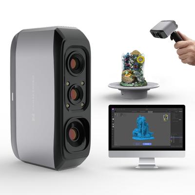 3D-сканер 3DMakerpro Moose Lite для 3D-ручного 3D-моделирования, 10 кадров/с, стабилизация изображения при сканировании, совместимость с печатью, высокоточный сканер 0,05 мм, скорость,