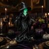 Luminous Faceless Witch Figurine Statue, Glow-in-The-Dark Ornament, Resin Decorative for Halloween Table Centerpiece Indoor Outdoor Decor Spider