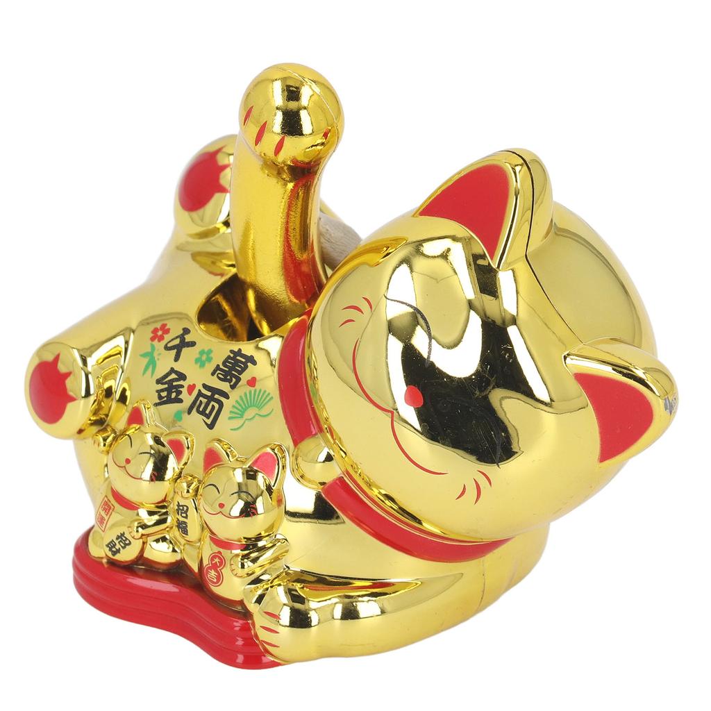 Solar Waving Cat Innovative Cute Auto Waving Arm Solar Powered Fortune Cat for Car Dashboard Checkout Counter Start Business