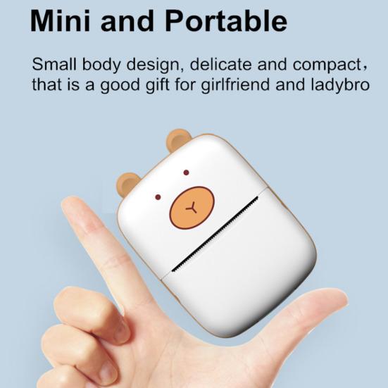 Портативный беспроводной принтер для путешествий, совместимый с Bluetooth, термопринтер без чернил для IOS