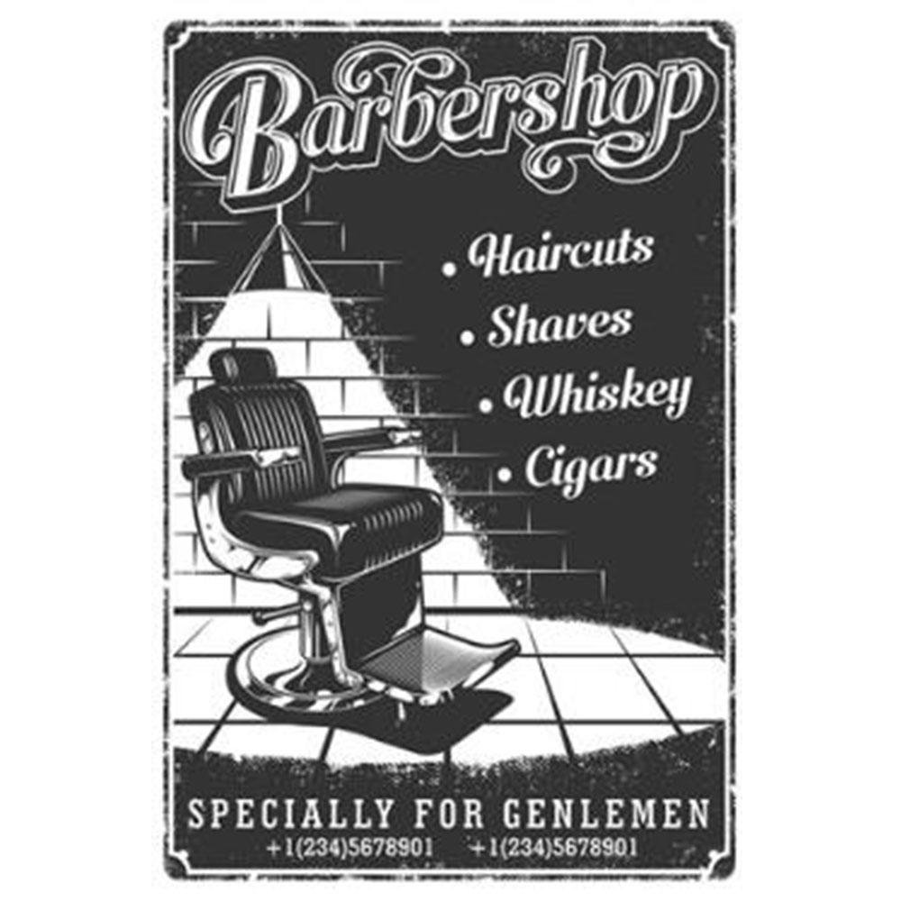 Ретро-постер для парикмахерской, винтажные металлические жестяные вывески, доска для украшения стен парикмахерской, жесть 20x30 см