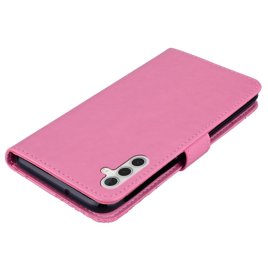 For Samsung Galaxy A35 5G Wallet Case Leather Phone Cover Owl Flower Imprinted