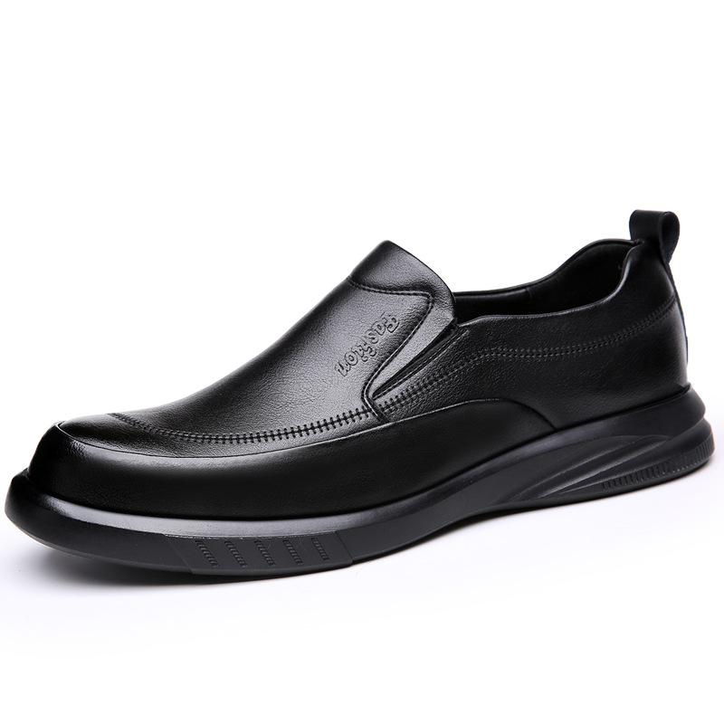 New Leather Shoes Men's Non-slip Soft Surface Soft Sole Versatile Foot Casual Shoes Leather One-pedal Men's Shoes Comfortable