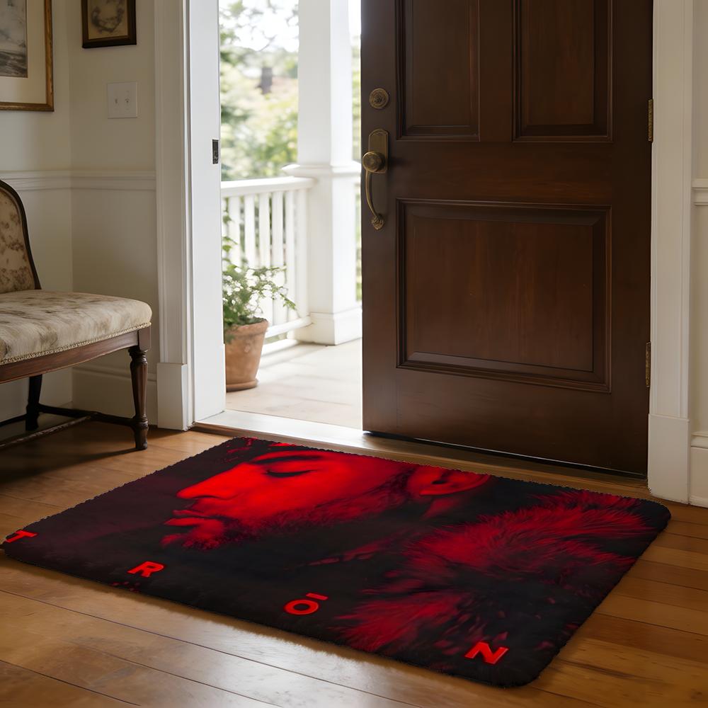 Rapper BBooba Floor Mat Soft Flannel Absorbent Mat Non-Slip Rug Home Bedroom Bathroom