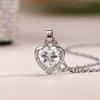 New Romantic Heart Necklace Silver Color O Chain Fashion Wedding Jewelry for Women Love Gift Versatile Lady Pendant Necklaces