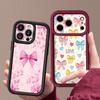 Мягкий чехол для телефона с ярким узором в виде бантиков Для iPhone 17e 17 16 15 14 13 Pro Max 17 Pro 16e 11 Ударопрочный силиконовый задний чехол из ТПУ