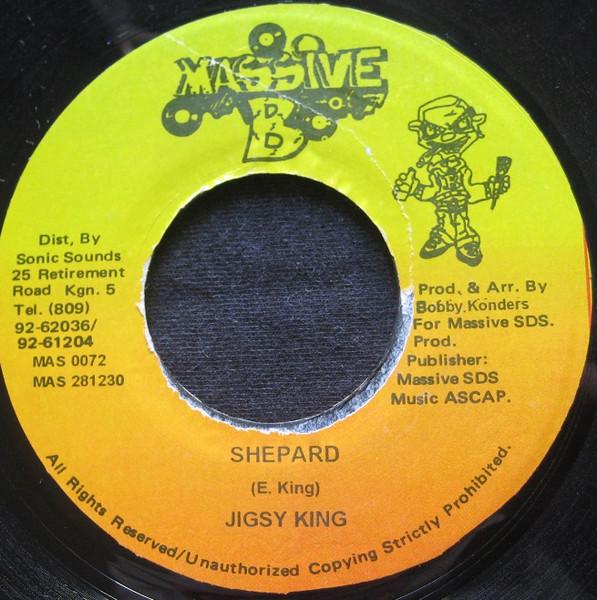 7-дюймовая пластинка JIGSY KING - Shepard MAS0072 Massive B US Регги, Ска и Даб Б/У