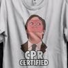 Футболка Дуайта Шрута из «Офиса» для врачей, Забавная футболка с сертификатом CPR, Одежда для инструктора CPR, Больничная футболка для первой помощи, Подарок для медсестры