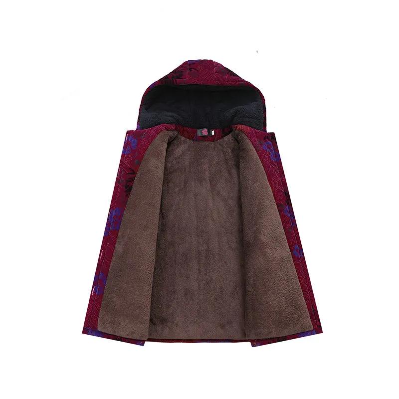 Winter Senior Clothing, Granny Outfit, Faux Sheep Cropped Coat, Adding Plush, Old Lady Outfit, Thickened Mommy Coat