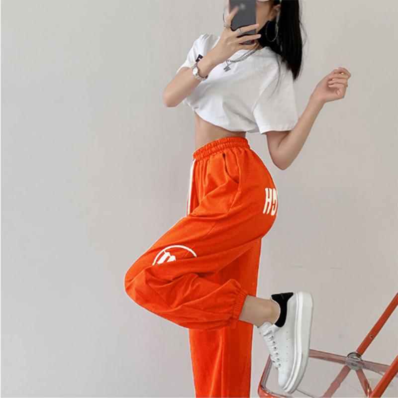 Брюки для джазовых танцев в стиле хип-хоп, женские свободные повседневные спортивные брюки, свободные широкие брюки для квадратных танцев