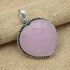 Уникальный розовый драгоценный камень халцедона стерлингового серебра 925 пробы кулон ювелирных изделий ручной работы для свадебного подарка