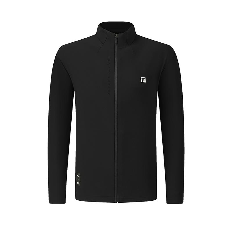 Fila Флисовая версия Простая Теплая Фитнес Спорт Повседневная Универсальная Удобная Вязаная Куртка Мужская Куртка Насыщенно-Черный A11M611509FBK