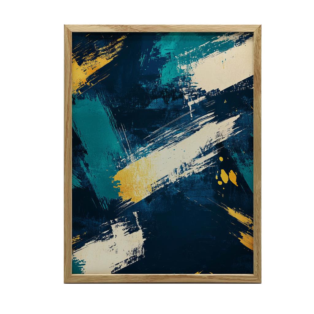 Artystyczny Rytm Artystyczny Rytm, 30X40 Cm, Rama Aluminiowa Złota, Papier Matowy 230 Gsm