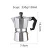 Aluminum Mocha Coffee Pot Rapid Stovetop Coffee Brewer Classic Octagonal Shape Kitchen Accessories Coffee Utensils