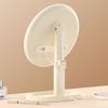 Rotatable Makeup Mirror with LED Light Tricolor Light Adjustable Desktop Mirror  Travel