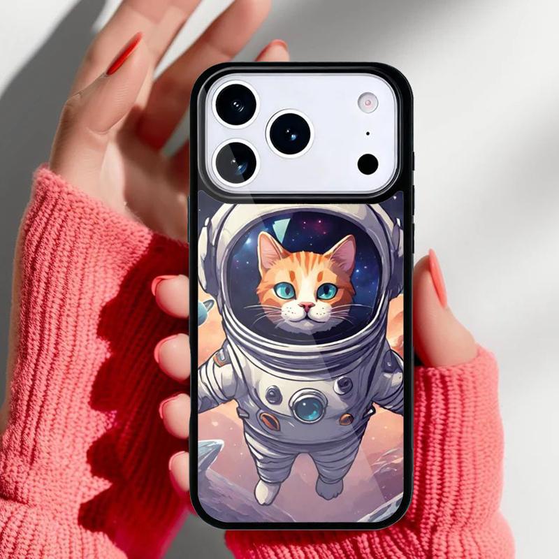 Чехол для телефона "Приключения Космического Котенка" для iPhone 17 Air 16e 15 14 13 Pro Max Задняя крышка для 12 11 Pro Coque