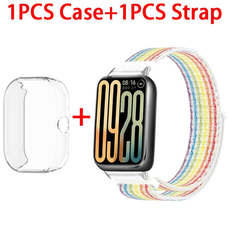 Nylon Loop Strap + TPU Case Cover for Redmi Watch 4 SmartWatch Sport Watchband Bracelet for Redmi Watch5 Wristband Shell