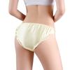 Women Breathable Low-waist Plus Size 100% Silk Extra Thin Edge Briefs Panties Stretch Comfortable