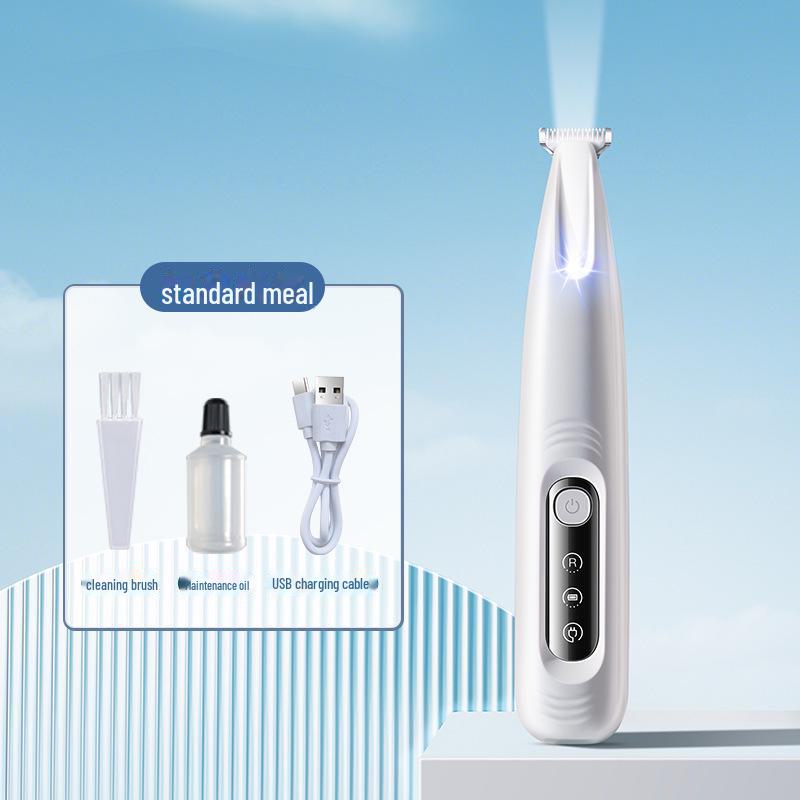 Модернизированная водонепроницаемая светодиодная машинка для стрижки домашних животных для кошек и собак — широкое лезвие для морды, ушей, глаз и подошв