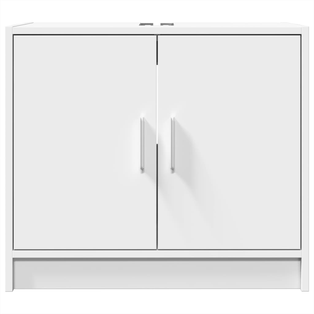 White Bathroom Vanity Cabinet 63 x 29 x 55 cm Particleboard
