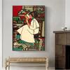 Woman Reading Book Girl Reading Vintage Canvas Painting Posters Antique Woman Reader Portrait Home Study Room Decor