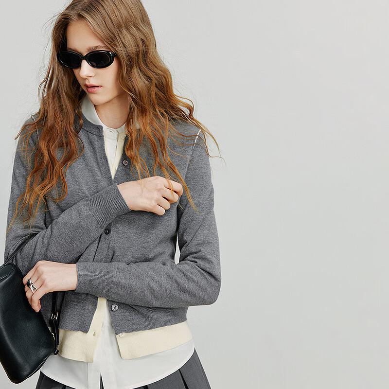 Women's Contrast Faux Cashmere Knit Sweater