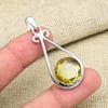 Citrine Gemstone 925 Sterling Silver Handmade Wedding Pendant Jewelry на День Благодарения
