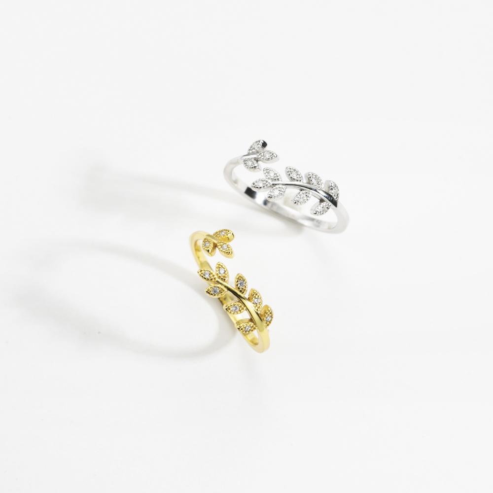 ANDYWEN 925 пробы стерлингового серебра золото открытые регулируемые листы женское изменяемого размера кольцо роскошные кристаллы фианиты ювелирные изделия