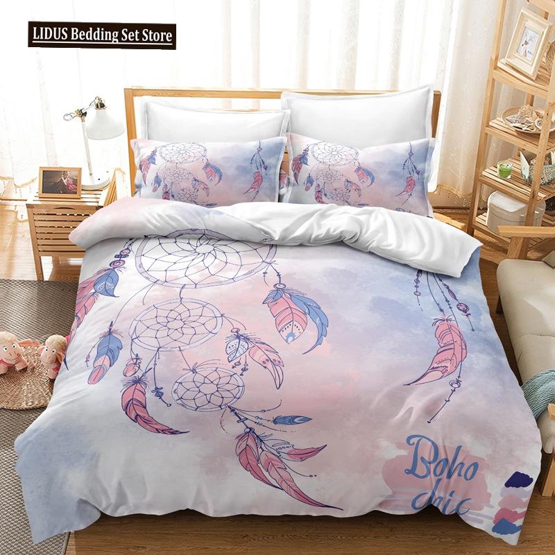 Комплект пододеяльника Ловец снов размера кинг, квин, племенной, экзотический, цветочный, богемный стиль, полиэстеровый комплект постельного белья для детей, девочек, мальчиков, подростков