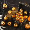 12pcs Electroplated Finish Halloween Pumpkin Balls Electroplated Decorations  Holiday Decor