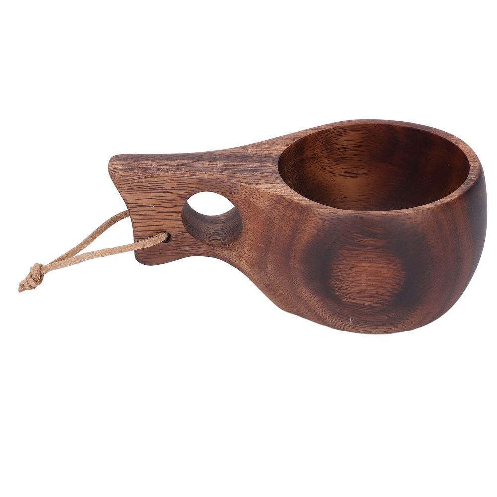 Wood Grain Wooden Camping Cup Hand Made Wood Mug Camping Use Wood Camp Mug Hot Drinking