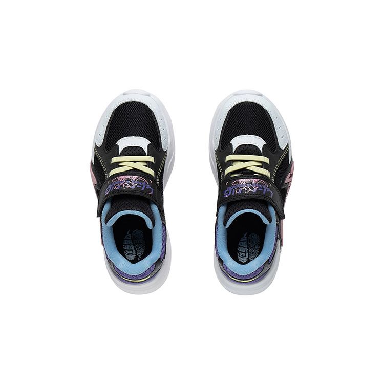 Li Ning Kids Sports Lifestyle Series Shock Absorption Rebound Casual Shoes Kids Casual Shoes Black White YKNT020-6
